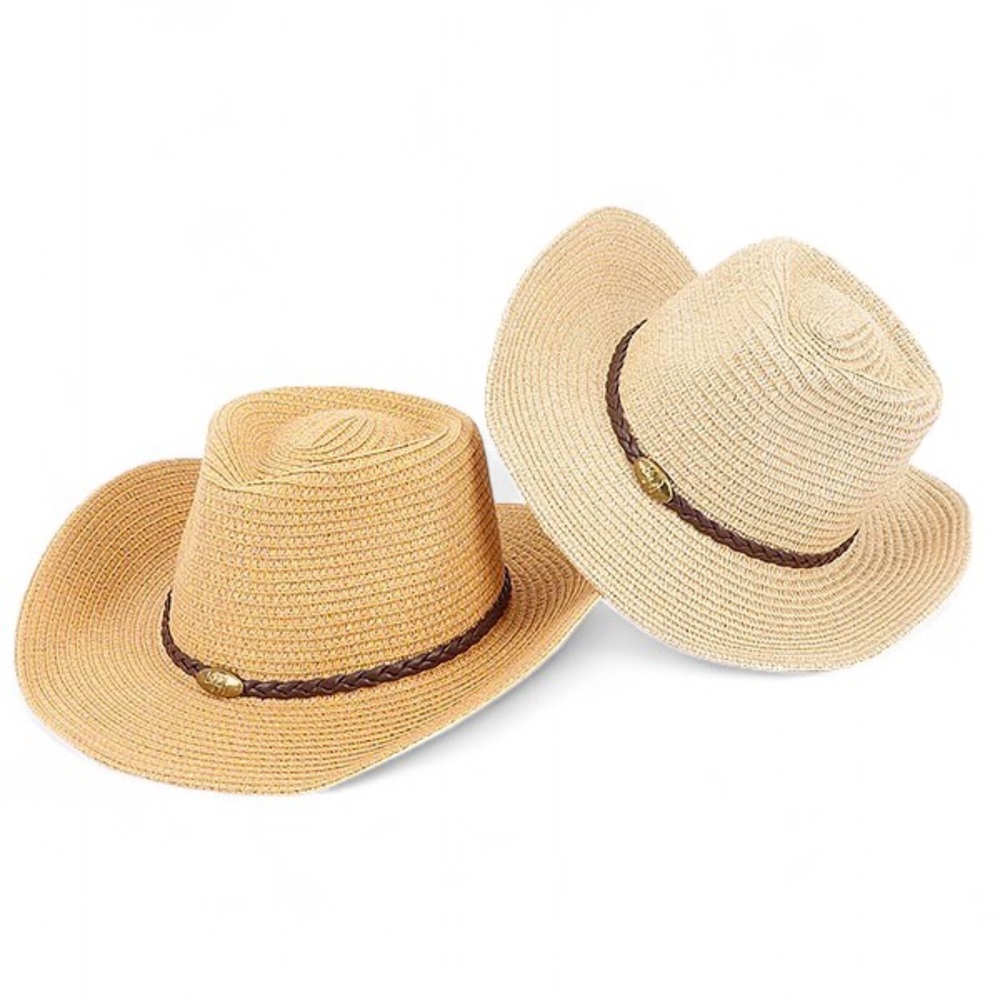 Tan or Ivory Western Straw Hats